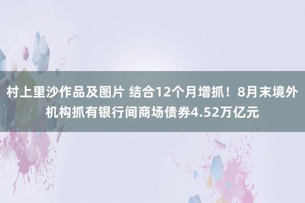 村上里沙作品及图片 结合12个月增抓！8月末境外机构抓有银行间商场债券4.52万亿元