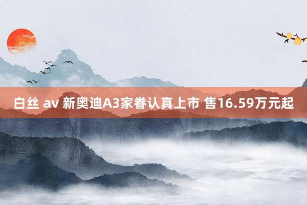 白丝 av 新奥迪A3家眷认真上市 售16.59万元起