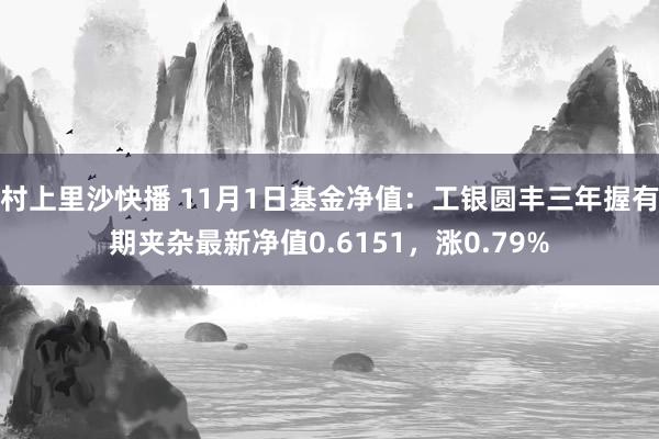 村上里沙快播 11月1日基金净值：工银圆丰三年握有期夹杂最新净值0.6151，涨0.79%