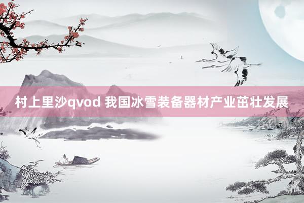 村上里沙qvod 我国冰雪装备器材产业茁壮发展