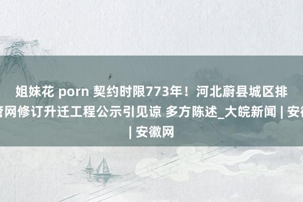 姐妹花 porn 契约时限773年！河北蔚县城区排水管网修订升迁工程公示引见谅 多方陈述_大皖新闻 | 安徽网