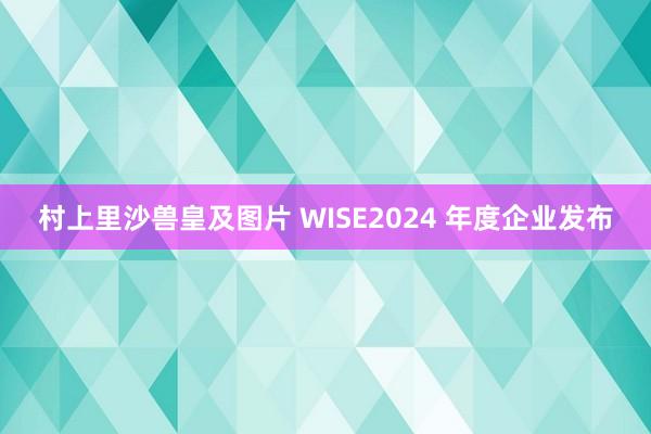 村上里沙兽皇及图片 WISE2024 年度企业发布