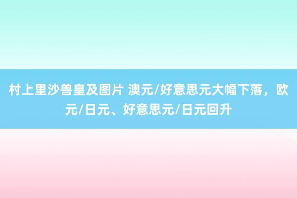 村上里沙兽皇及图片 澳元/好意思元大幅下落，欧元/日元、好意思元/日元回升