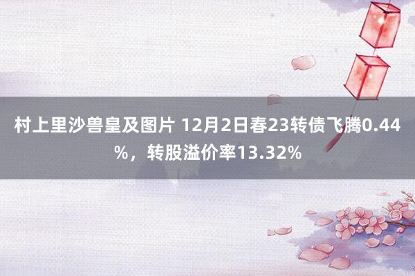 村上里沙兽皇及图片 12月2日春23转债飞腾0.44%，转股溢价率13.32%