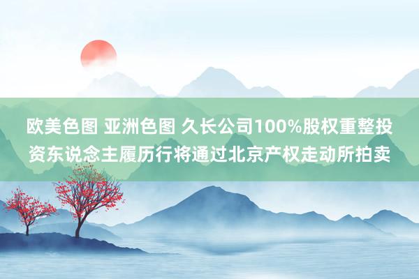 欧美色图 亚洲色图 久长公司100%股权重整投资东说念主履历行将通过北京产权走动所拍卖