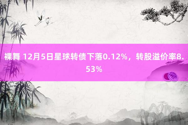 裸舞 12月5日星球转债下落0.12%，转股溢价率8.53%