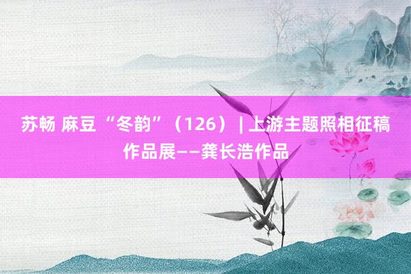 苏畅 麻豆 “冬韵”（126） | 上游主题照相征稿作品展——龚长浩作品