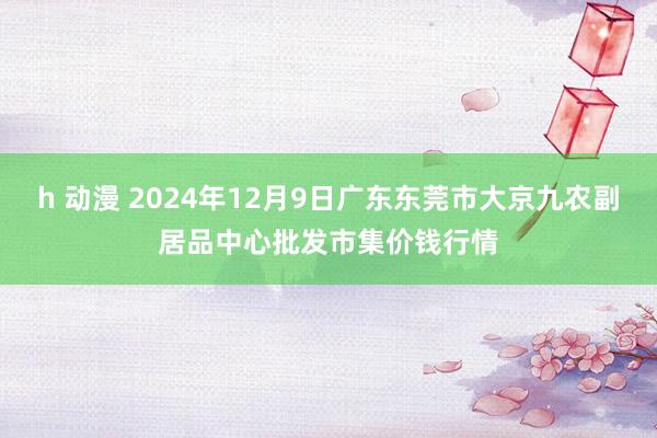 h 动漫 2024年12月9日广东东莞市大京九农副居品中心批发市集价钱行情