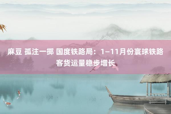 麻豆 孤注一掷 国度铁路局：1—11月份寰球铁路客货运量稳步增长