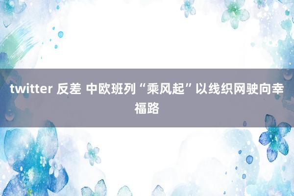 twitter 反差 中欧班列“乘风起”以线织网驶向幸福路