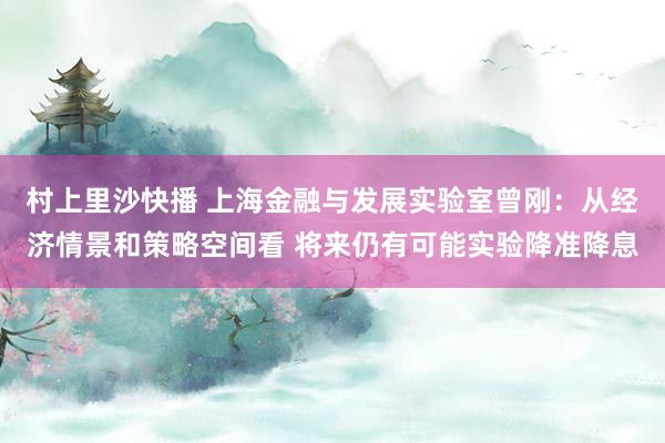 村上里沙快播 上海金融与发展实验室曾刚：从经济情景和策略空间看 将来仍有可能实验降准降息