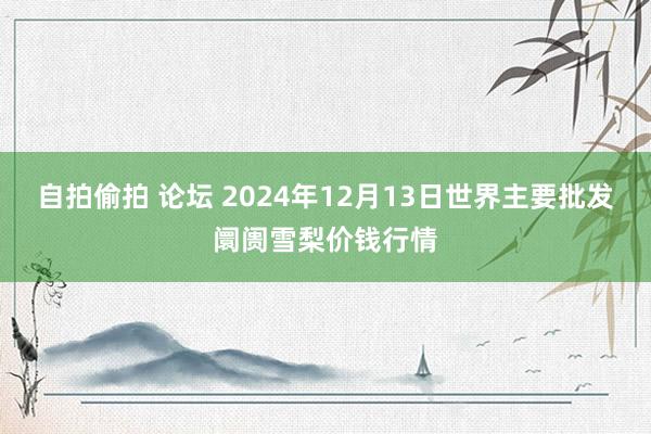 自拍偷拍 论坛 2024年12月13日世界主要批发阛阓雪梨价钱行情