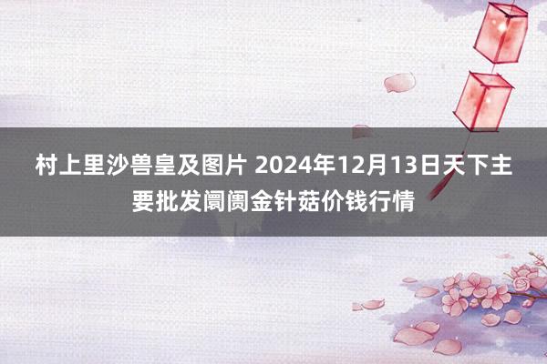 村上里沙兽皇及图片 2024年12月13日天下主要批发阛阓金针菇价钱行情