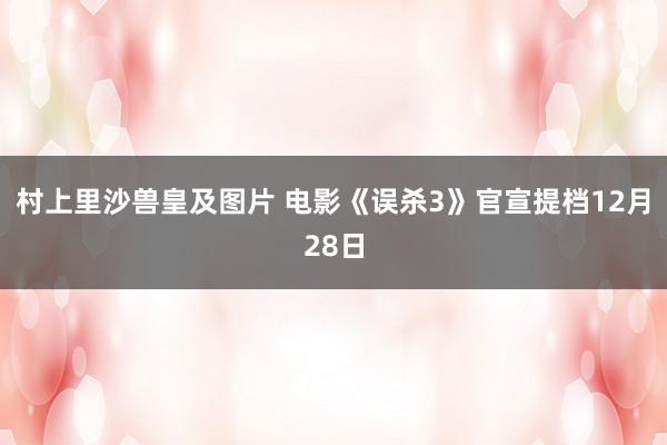 村上里沙兽皇及图片 电影《误杀3》官宣提档12月28日