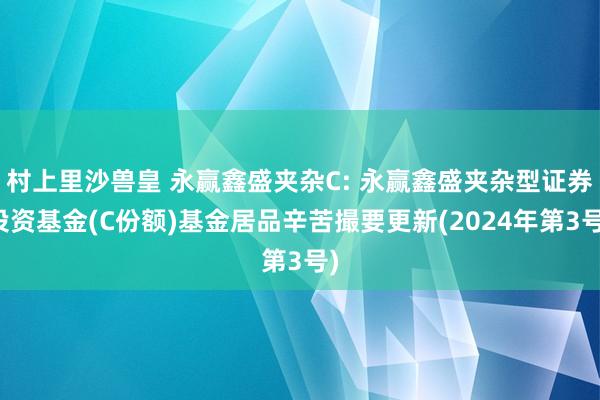 村上里沙兽皇 永赢鑫盛夹杂C: 永赢鑫盛夹杂型证券投资基金(C份额)基金居品辛苦撮要更新(2024年第3号)