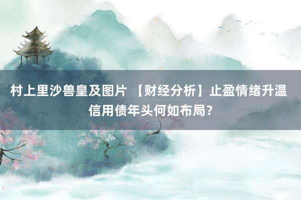 村上里沙兽皇及图片 【财经分析】止盈情绪升温 信用债年头何如布局？