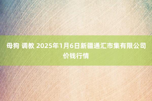 母狗 调教 2025年1月6日新疆通汇市集有限公司价钱行情