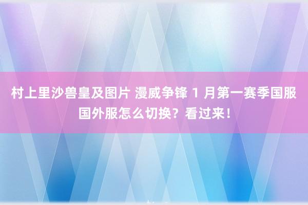 村上里沙兽皇及图片 漫威争锋 1 月第一赛季国服国外服怎么切换？看过来！